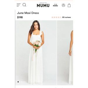Show Me Your MuMu White June Maxi Dress